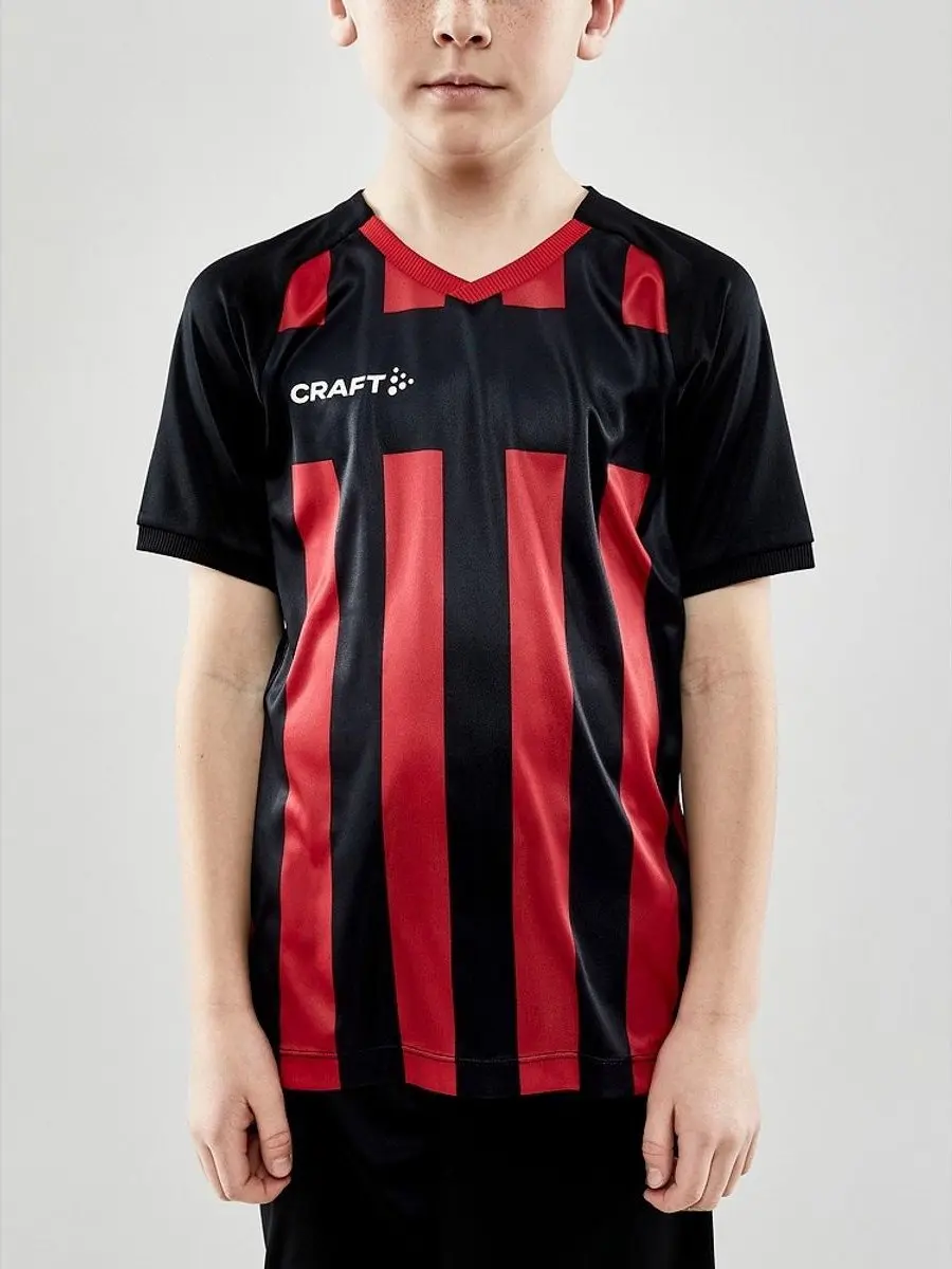 Craft Progress 2.0 Stripe Shirt Kinderen - Zwart/Rood 122/128