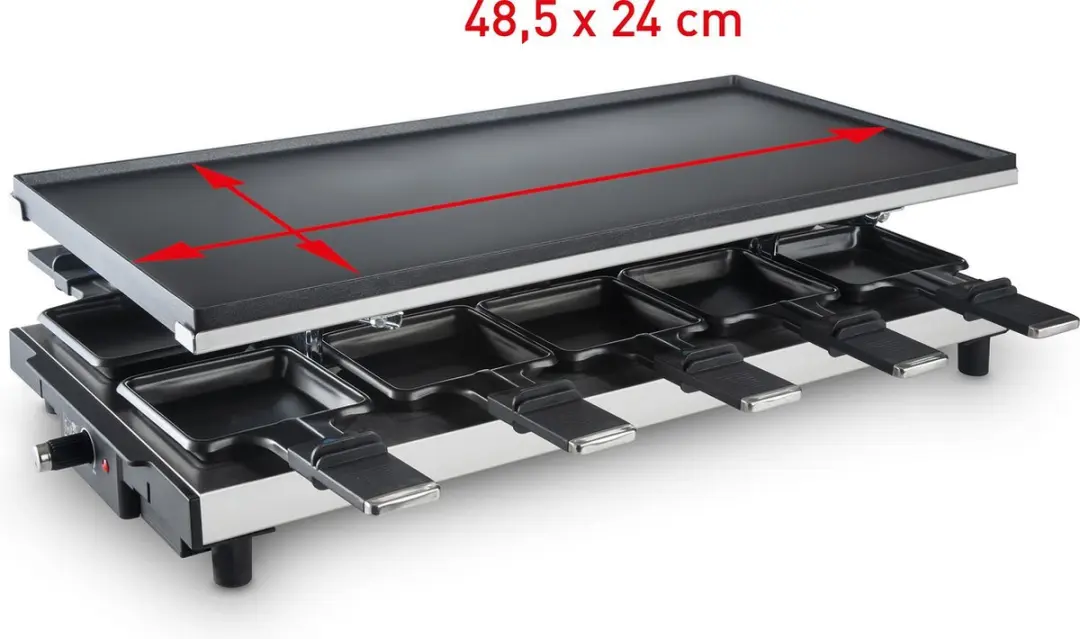 Fritel RG4180 Raclette Grill - 1700W - 48,5x24cm - 10 Pannetjes