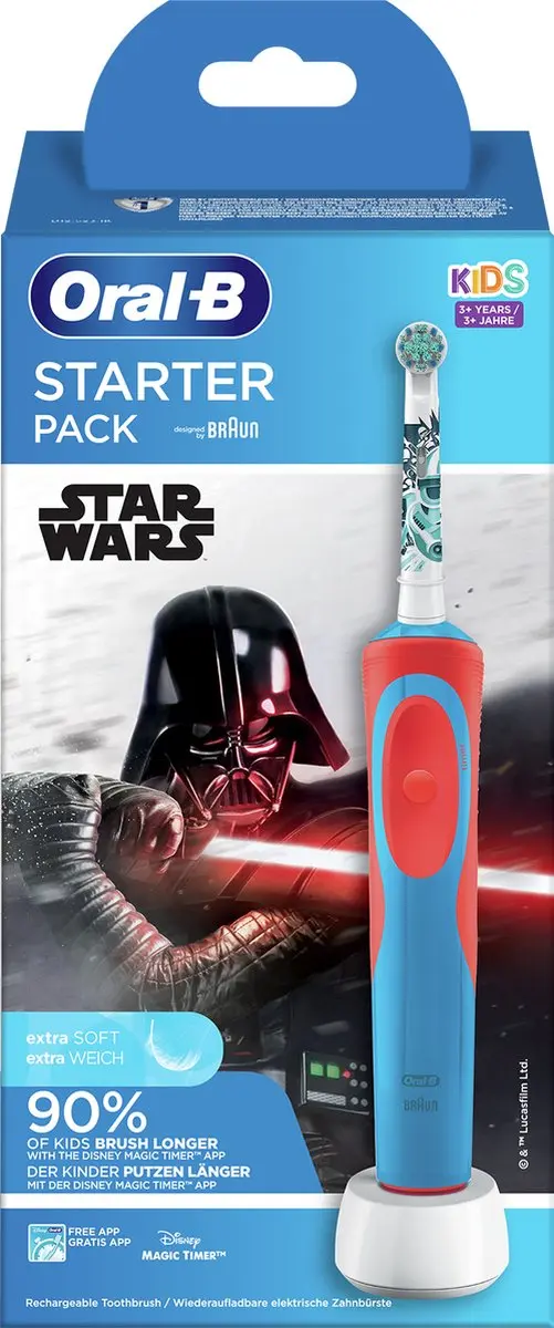 Oral-B Vitality Star Wars Elektrische Tandenborstel - Rood/Blauw