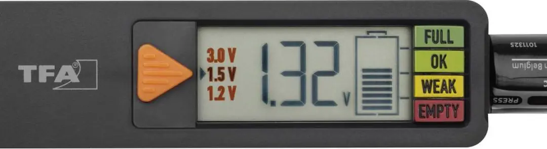 TFA Dostmann BatteryCheck Batterietester - 1.2V/1.5V/3V/9V - afbeelding 6 van 6