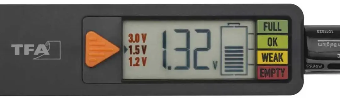 TFA Dostmann BatteryCheck Batterietester - 1.2V/1.5V/3V/9V