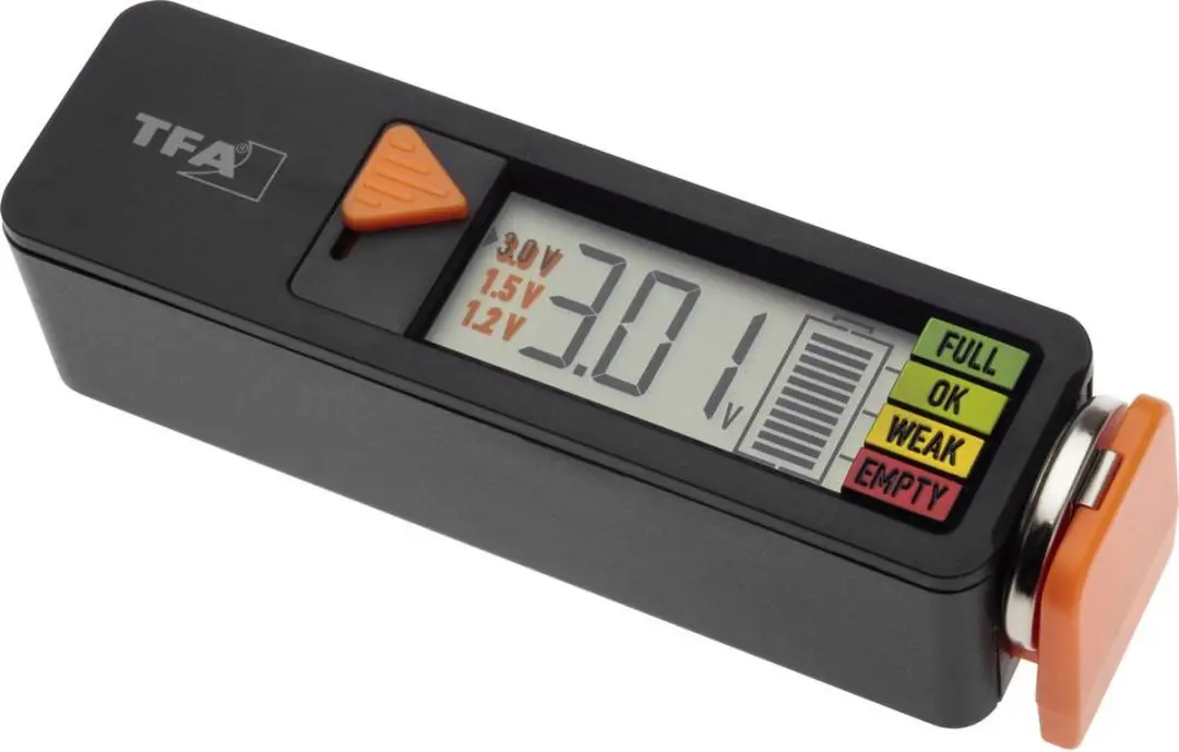 TFA Dostmann BatteryCheck Batterietester - 1.2V/1.5V/3V/9V