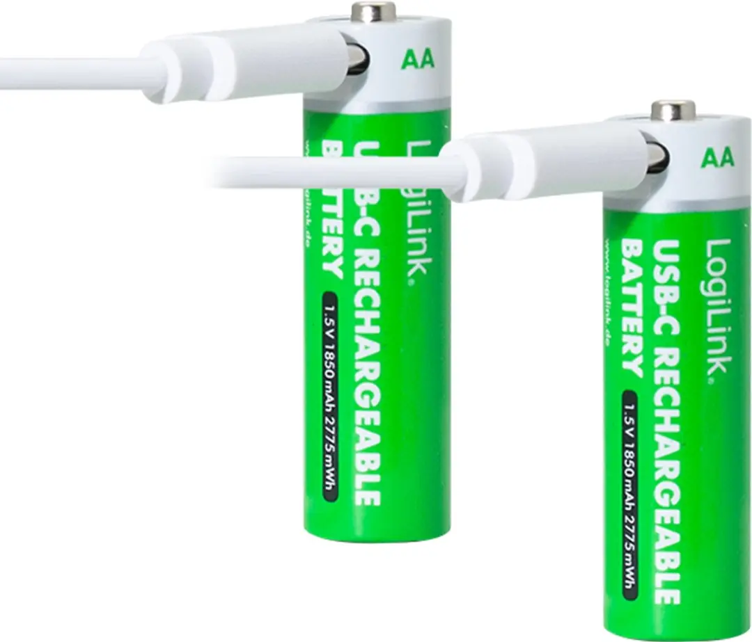 Logilink LR6RCB2 Oplaadbare AA Li-ion Batterij 1850mAh - 2 Stuks