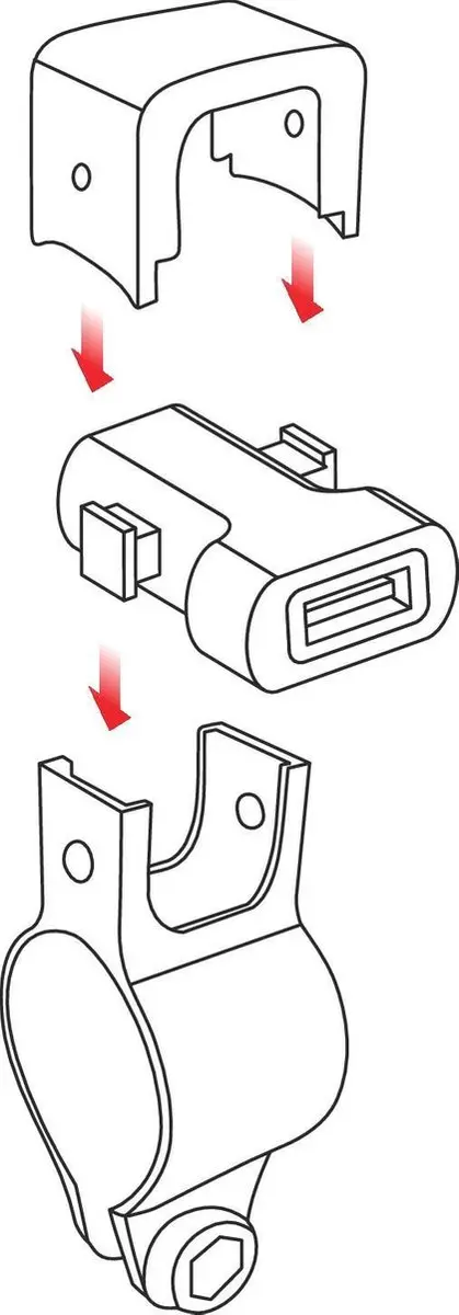 Lampa USB Fix Tube Smartphone Motorlader - Zwart - afbeelding 6 van 6