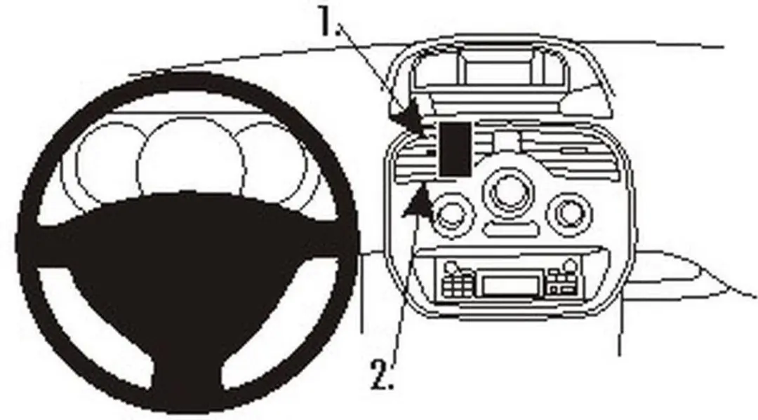 Brodit ProClip 854939 Renault Kangoo Center Mount - Zwart