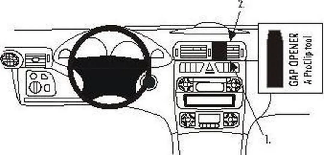 Brodit ProClip Mercedes C-Klasse 853090 Houder - Zwart