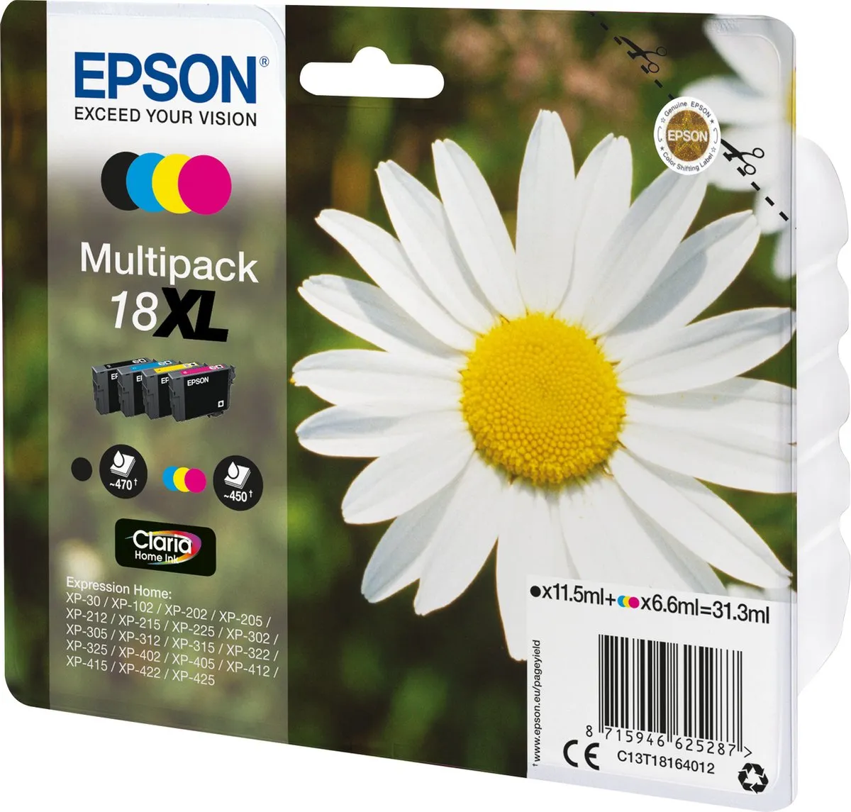 Epson 18XL Inktcartridge Multipack - 470 pagina's