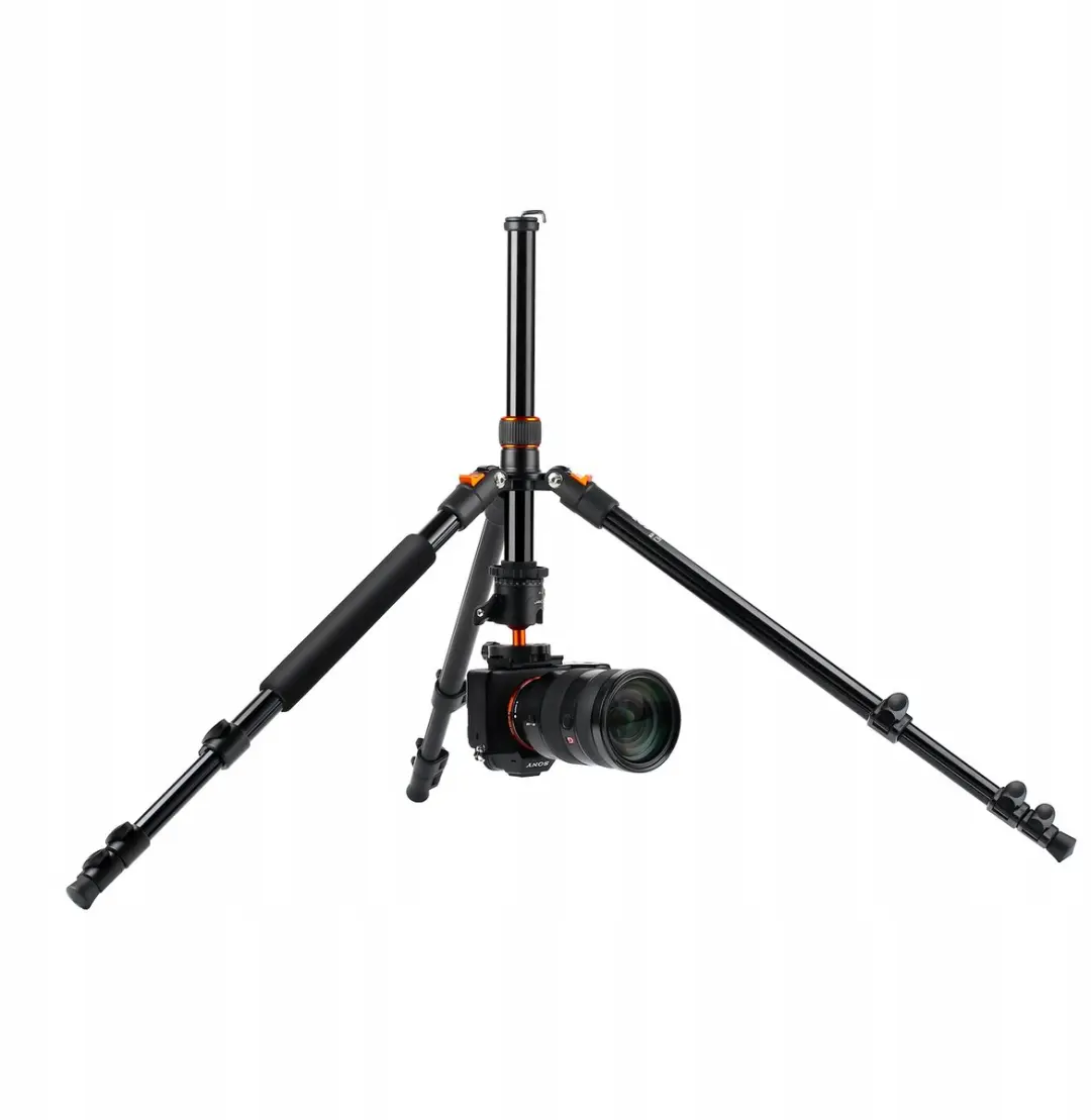 K&F Concept Statief 3D Balhoofd Macro - Lichtgewicht Aluminium - Oranje/Zwart