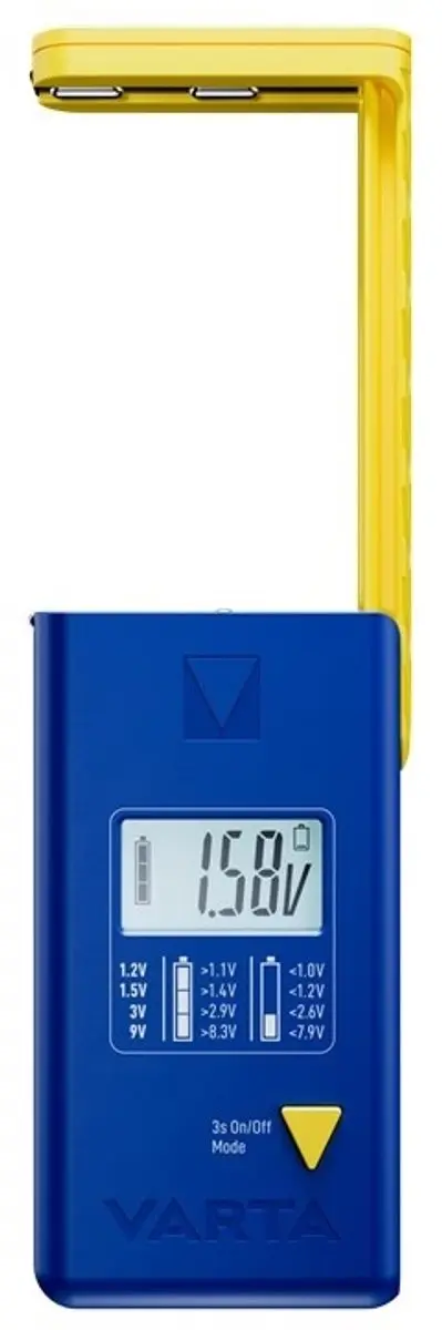 Varta Batterijtester LCD - 1.2V/1.5V/3V/9V