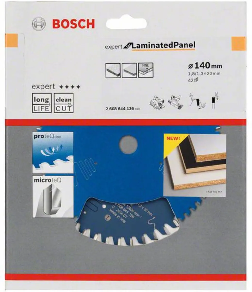 Bosch Cirkelzaagblad Expert Laminaat 140x20mm - 42 Tanden
