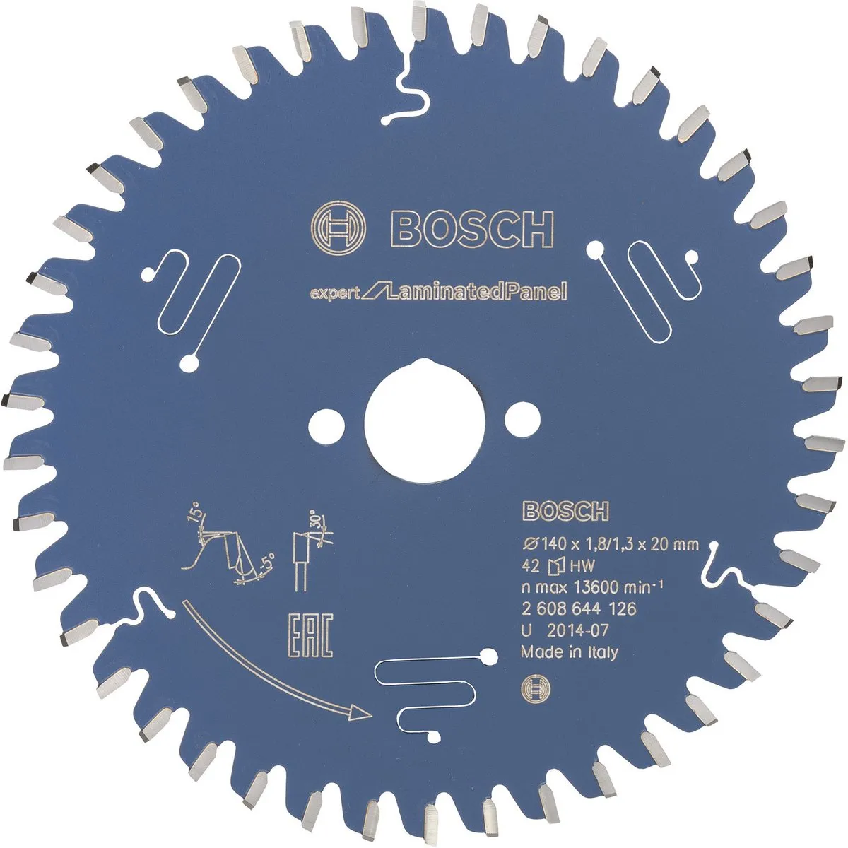 Bosch Cirkelzaagblad Expert Laminaat 140x20mm - 42 Tanden
