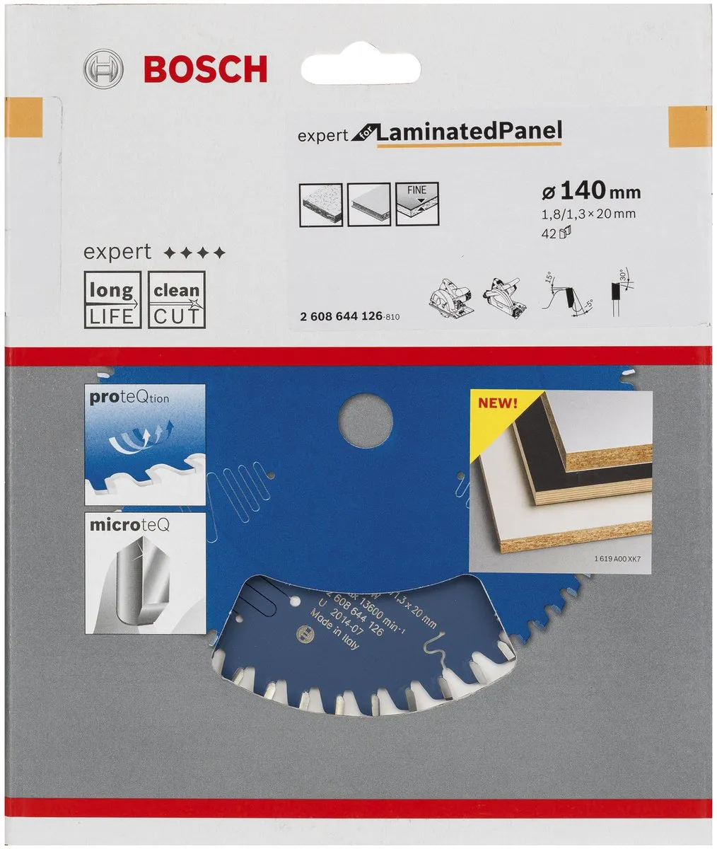 Bosch Cirkelzaagblad Expert Laminaat 140x20mm - 42 Tanden - afbeelding 6 van 6