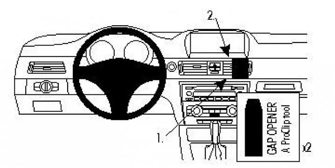 Brodit ProClip Angled Mount BMW 3-Serie 2005-2012 - Zwart