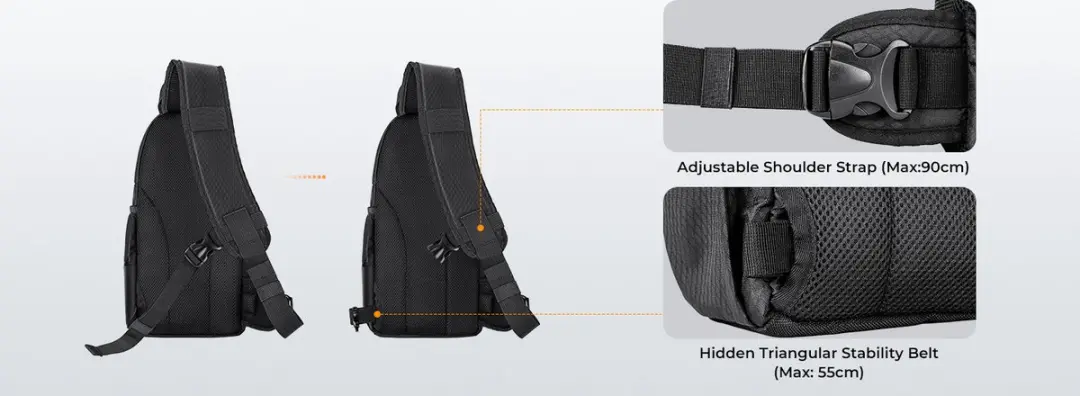 K&F Concept Beta Messenger 10L Sling Tas - M Zwart