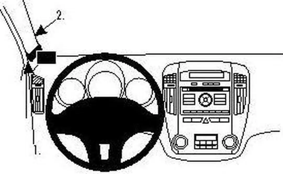 Brodit ProClip 804435 Kia Cee'd Houder - Links - Zwart