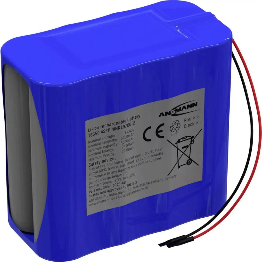 Ansmann 4S2P Accupack 14.4V 5200mAh