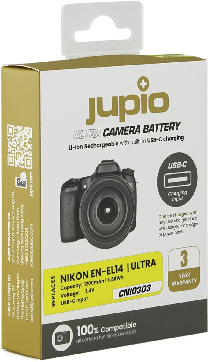 Jupio EN-EL14 CNI0303 Accu - 1200mAh