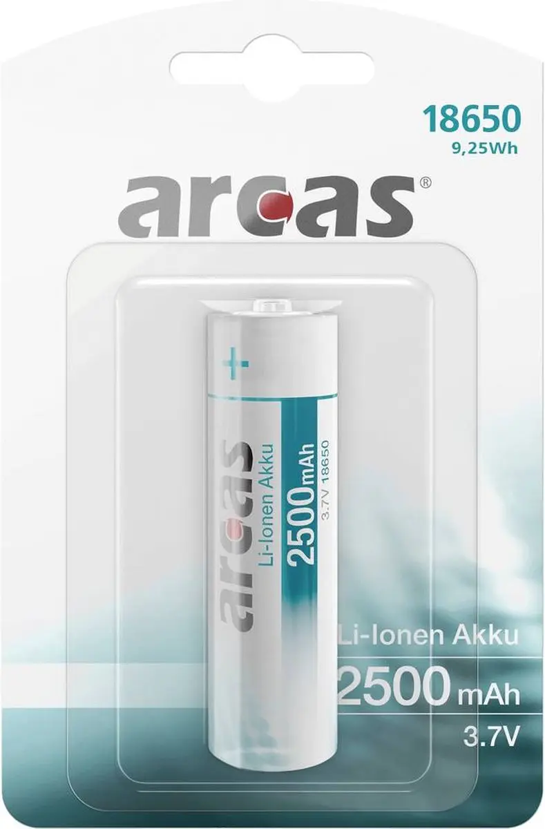 Arcas IMC18650BP1 Oplaadbare Li-ion 18650 Batterij 2500mAh