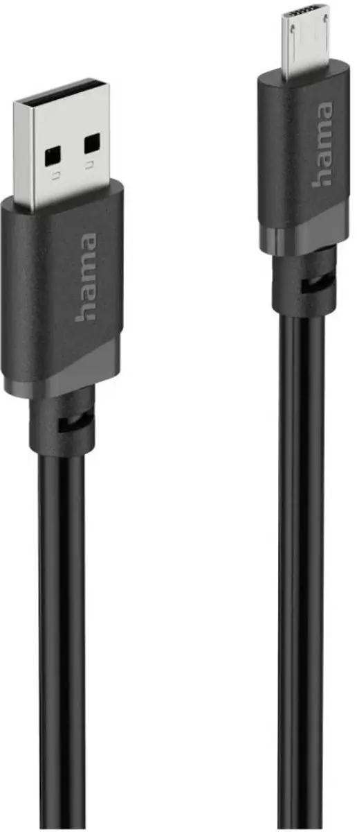 Hama 00201804 USB-kabel USB-A naar Micro-A 2m - Zwart