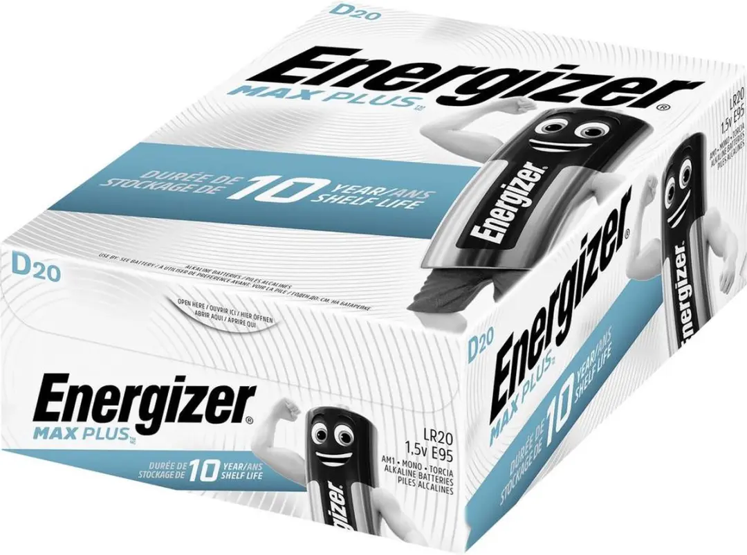 Energizer Max Plus Industrial D - 20 Stuks