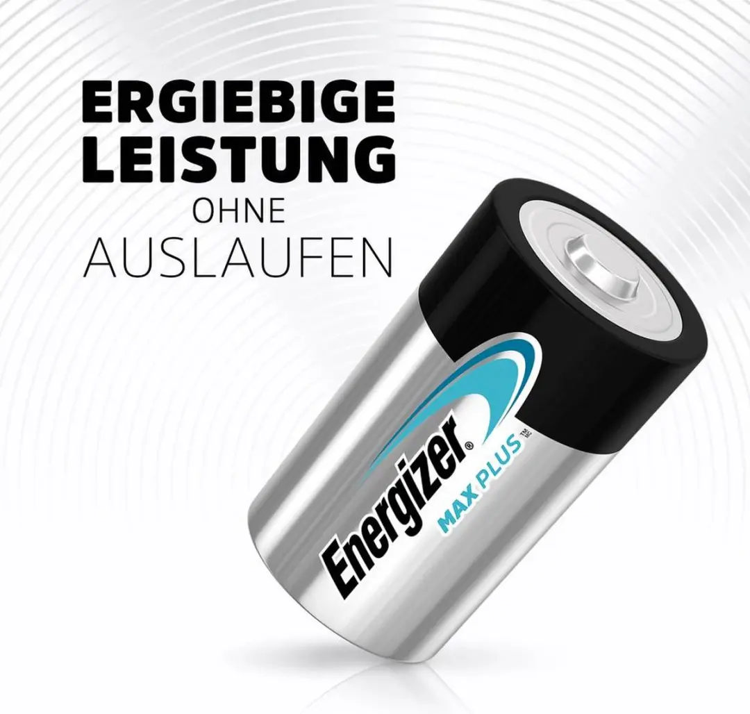 Energizer Max Plus Industrial D - 20 Stuks