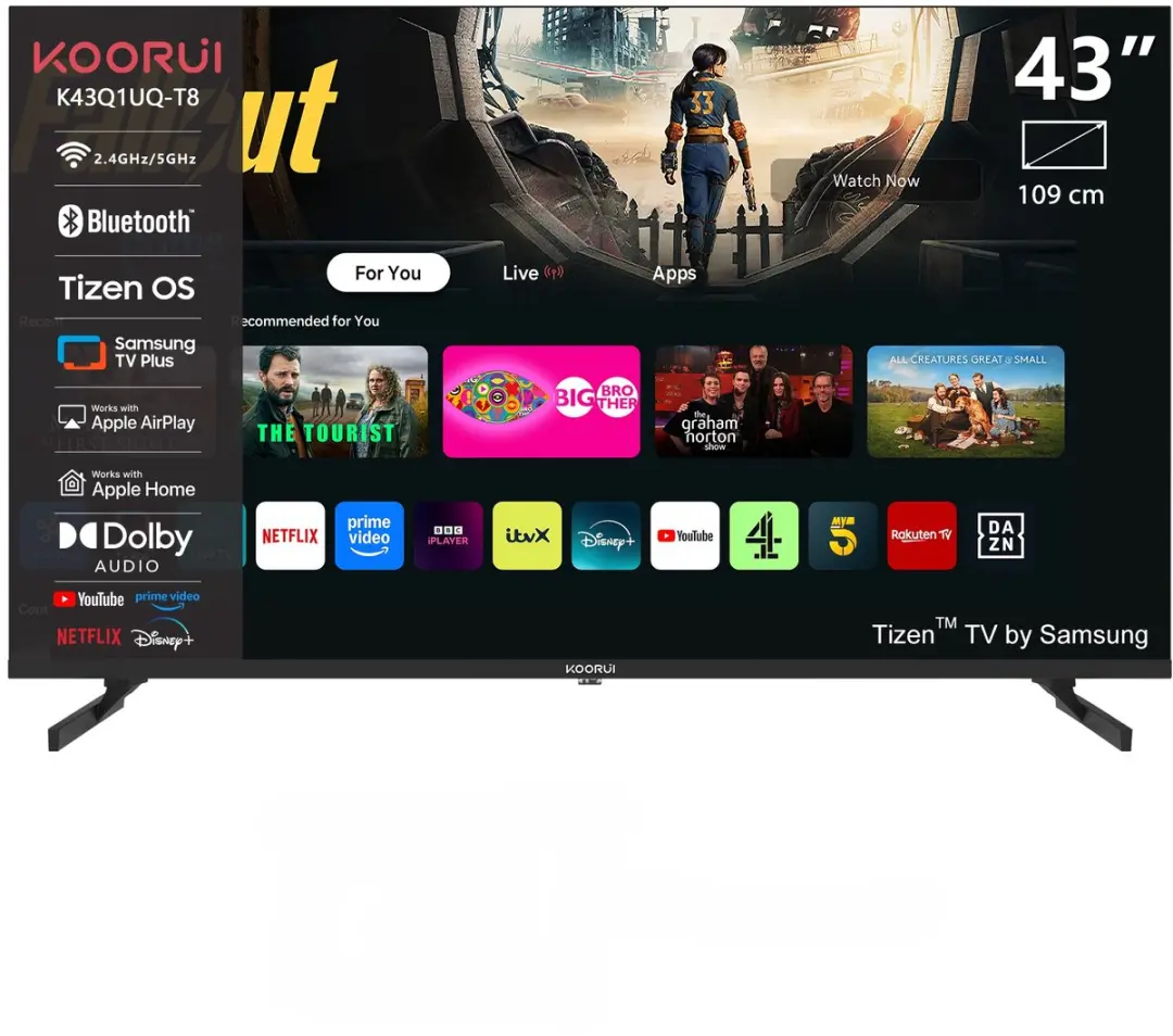 Koorui Tizen Samsung Smart TV QLED 4K 43"