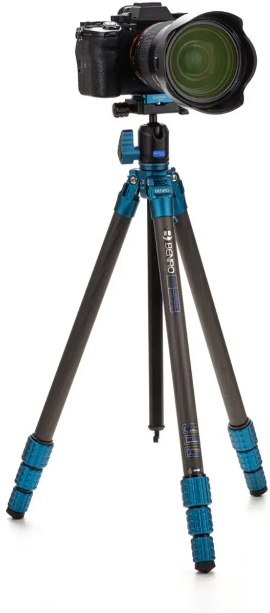 Benro Super Slim TSSL08CN00P Statief - 4 Secties - Zwart/Blauw - afbeelding 4 van 6
