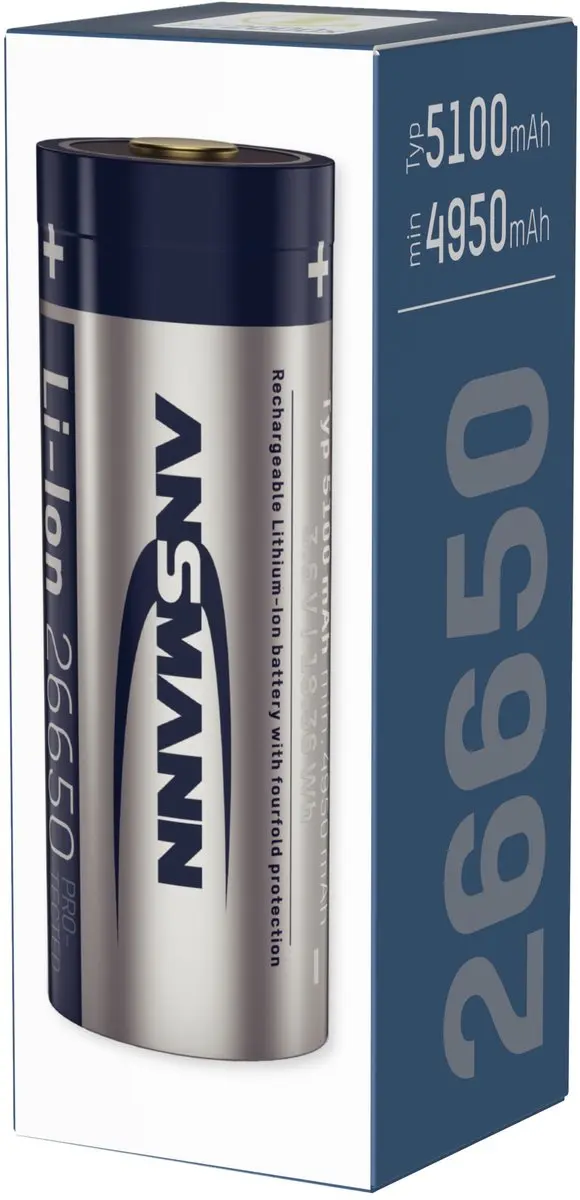 Ansmann 26650 USB-C Oplaadbare Batterij 5100mAh