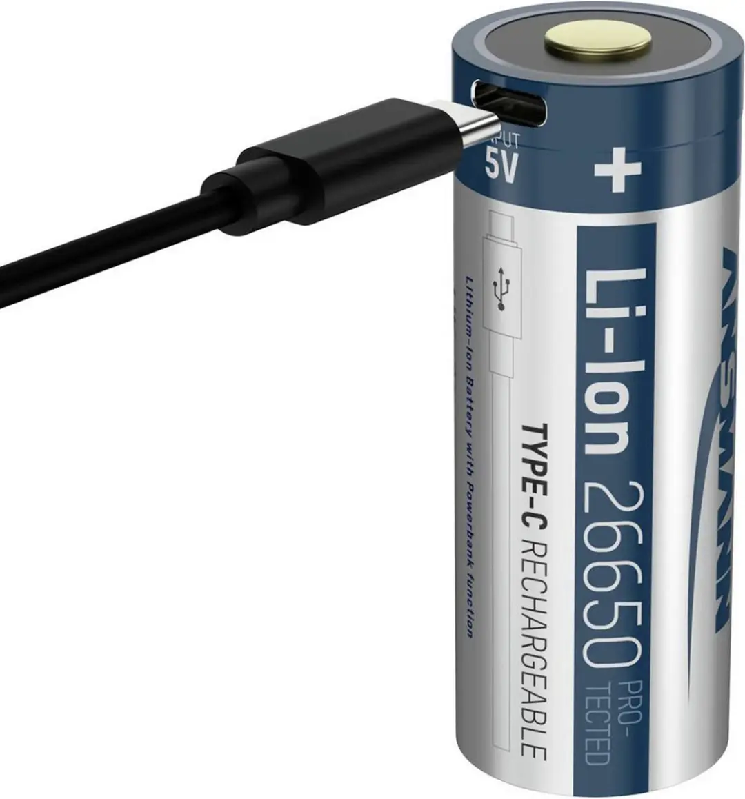 Ansmann 26650 USB-C Oplaadbare Batterij 5100mAh