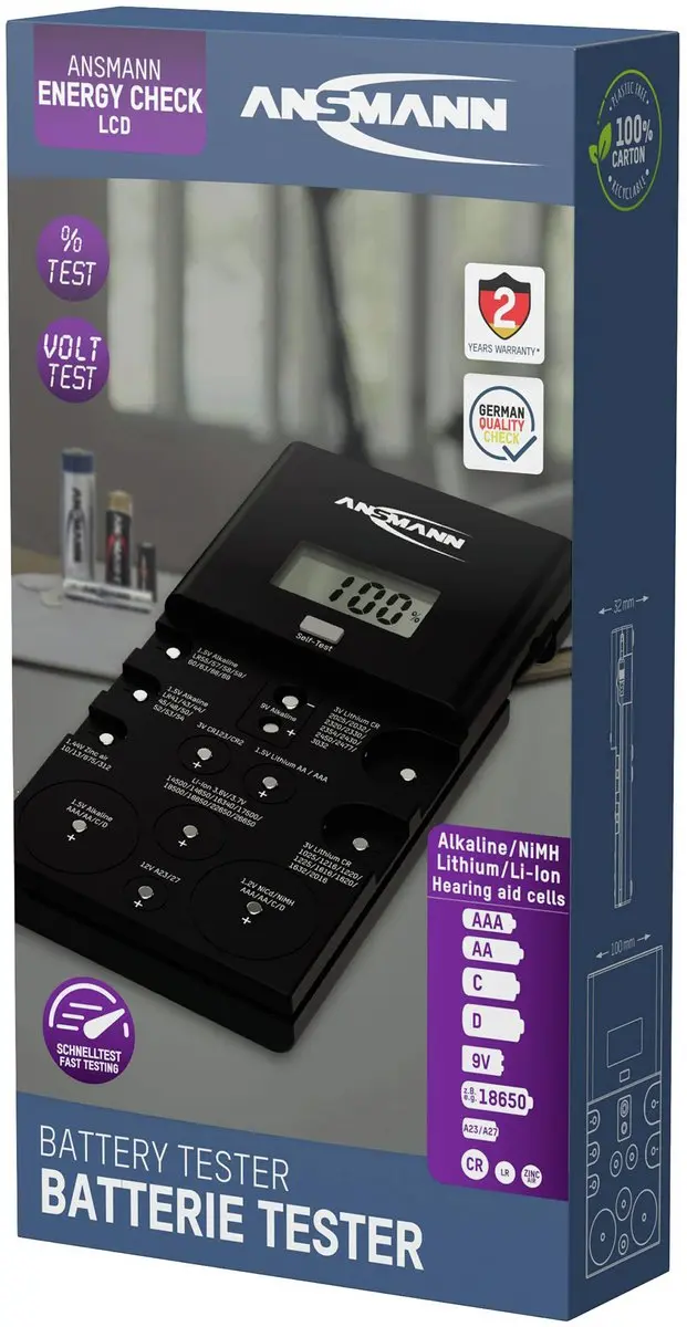 Ansmann Energy Check LCD 1900-0100 Batterijtester