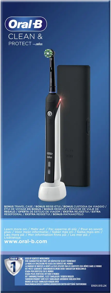 Oral-B Clean & Protect Roterende Tandenborstel - Zwart - afbeelding 6 van 6