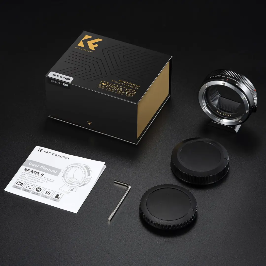 K&F Concept EF-EOS R Autofocus Lensadapter - Zwart