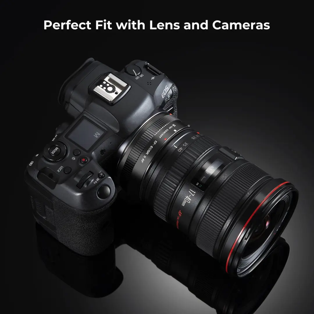 K&F Concept EF-EOS R Autofocus Lensadapter - Zwart