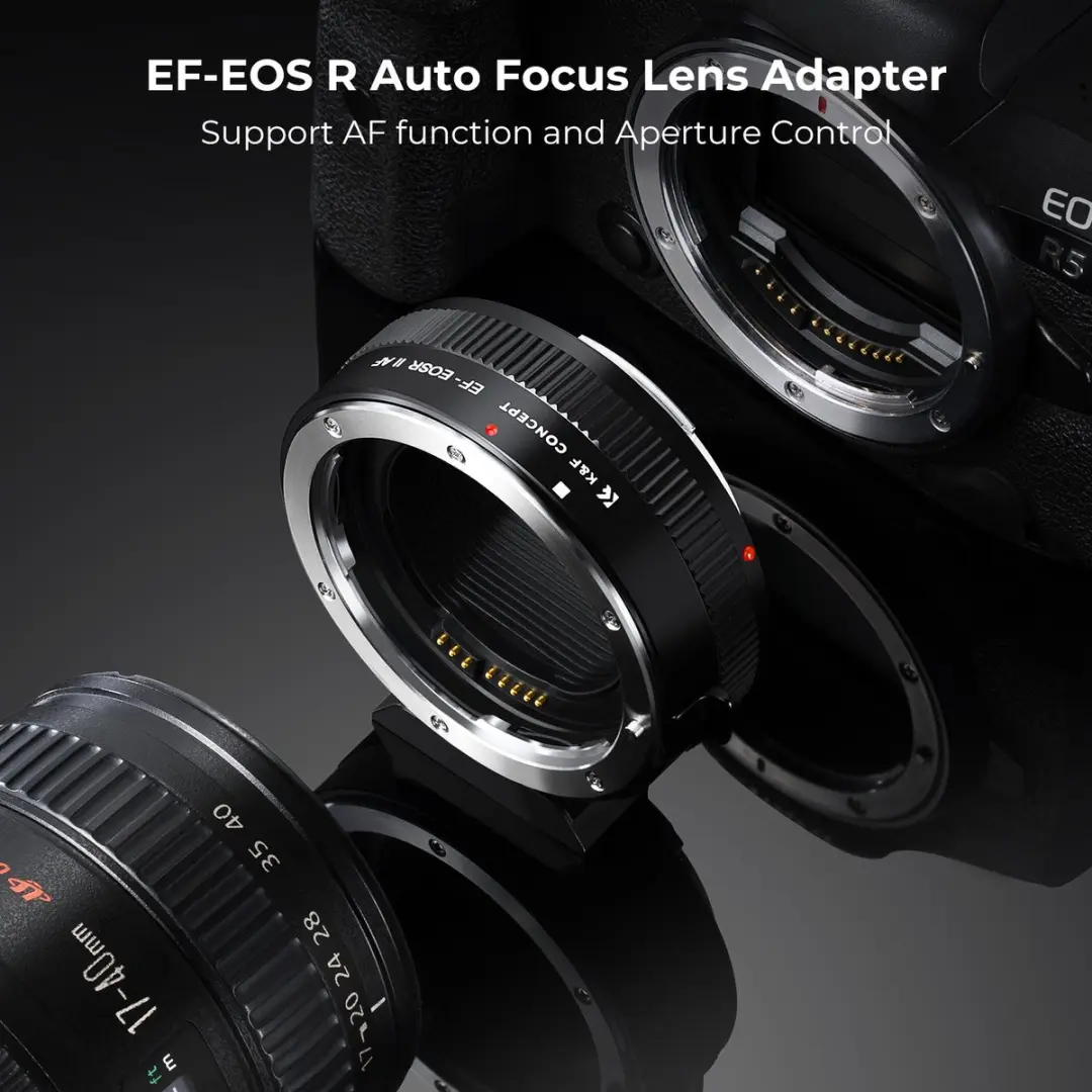 K&F Concept EF-EOS R Autofocus Lensadapter - Zwart - afbeelding 6 van 6