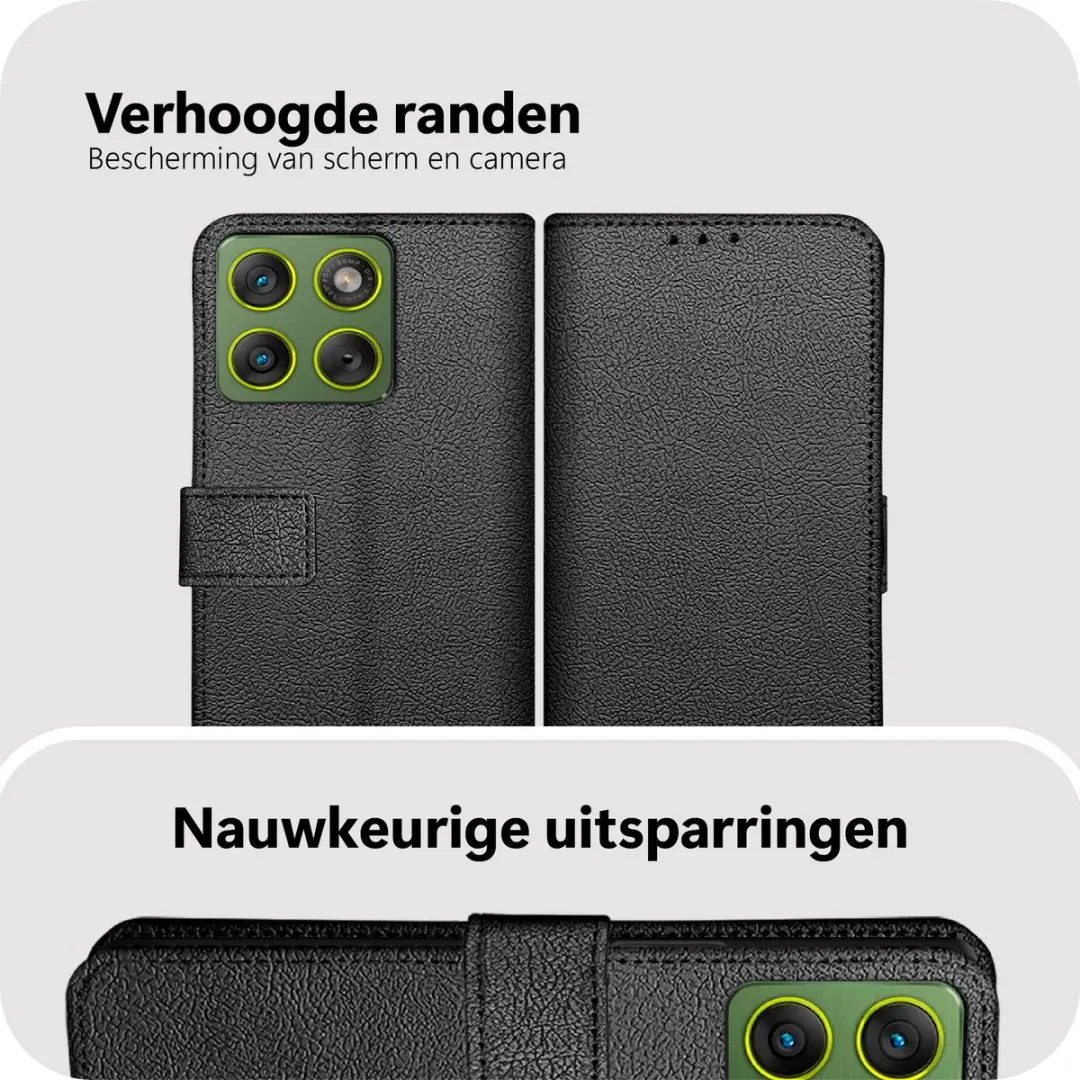Just in Case Bookcase Classic MMT2856CW1 Hoesje - Motorola Edge 70 - Zwart