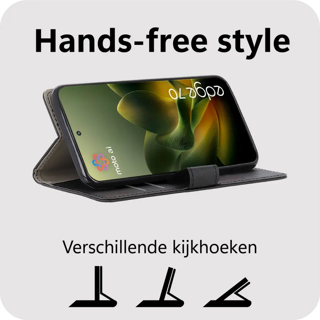 Just in Case Bookcase Classic MMT2856CW1 Hoesje - Motorola Edge 70 - Zwart