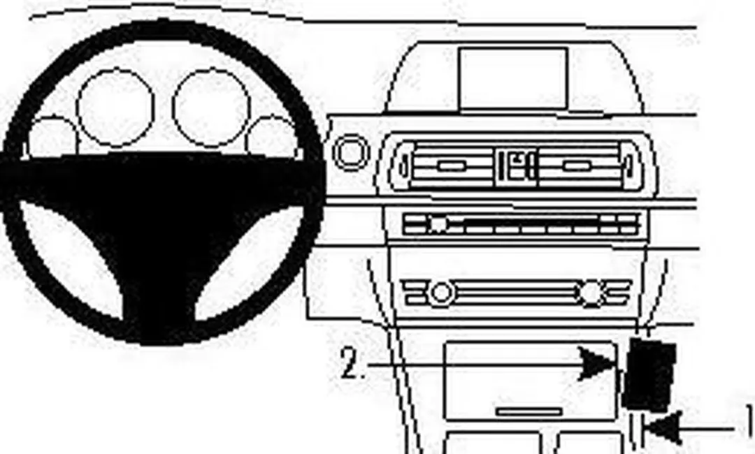 Brodit Consolehouder BMW 5 Serie F10/F11 - Zwart