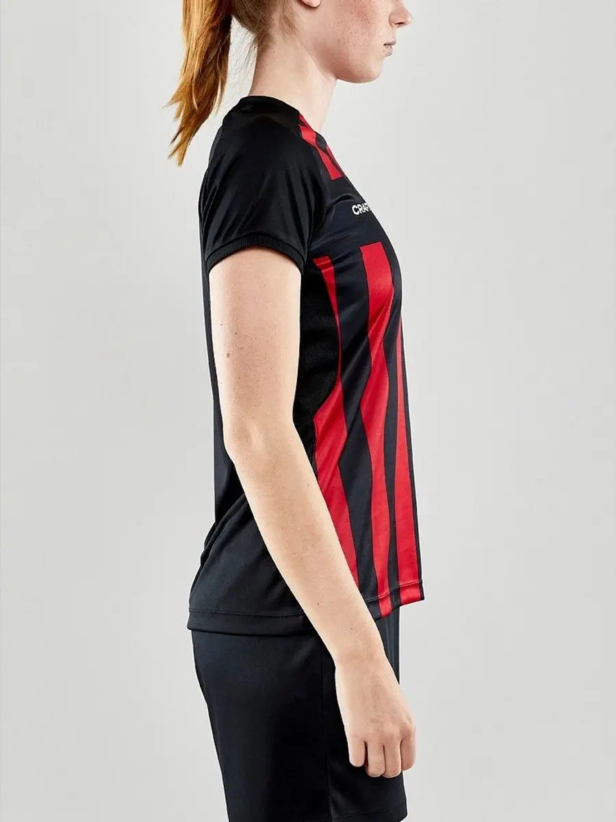Craft Progress 2.0 Stripe Shirt Dames - Zwart/Rood S