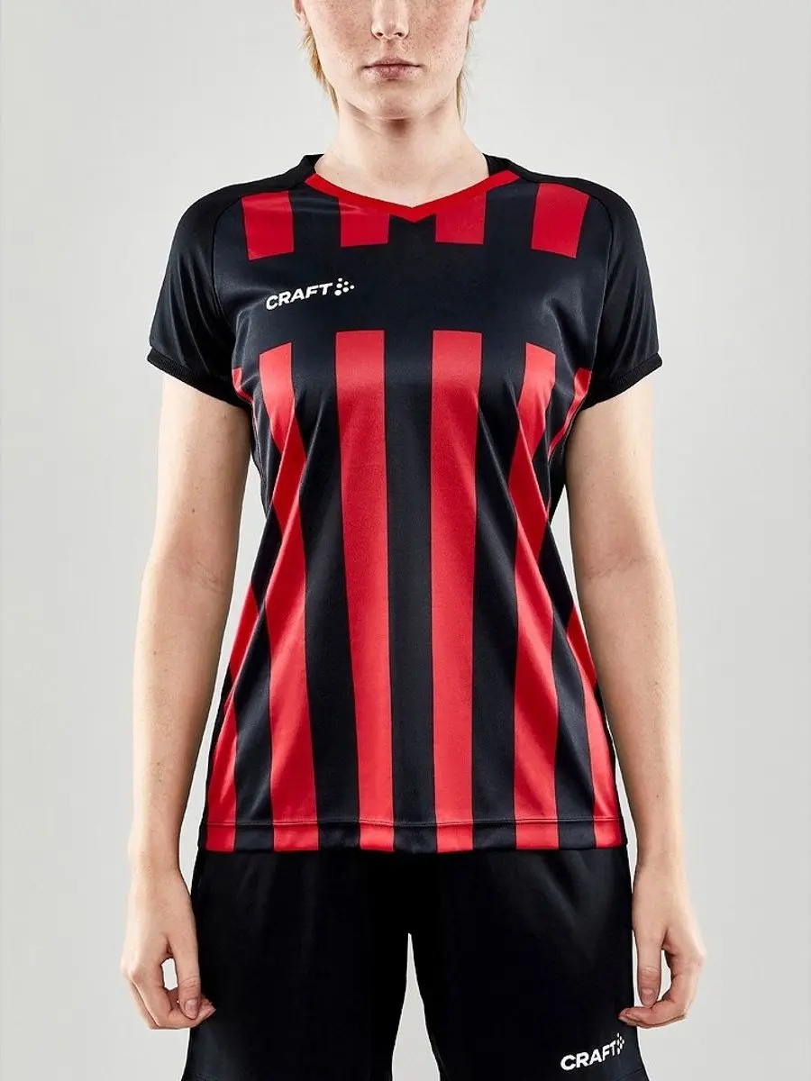 Craft Progress 2.0 Stripe Shirt Dames - Zwart/Rood S