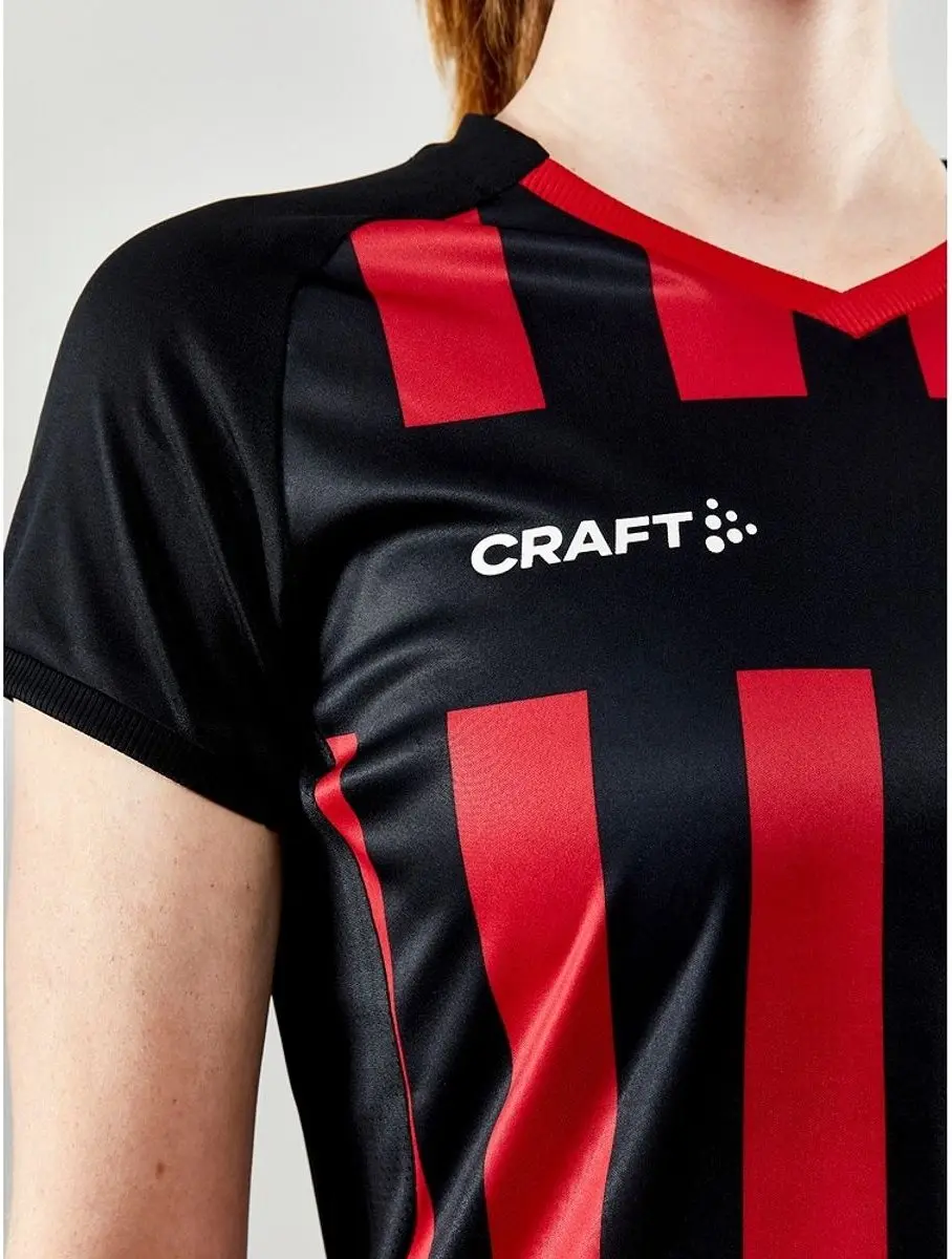 Craft Progress 2.0 Stripe Shirt Dames - Zwart/Rood S