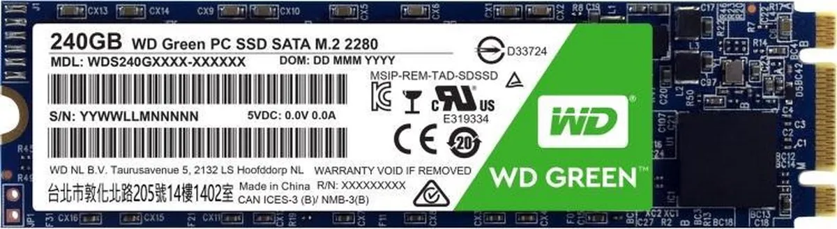 Western Digital Green WDS240G2G0B M.2 SSD - 240GB - afbeelding 6 van 6