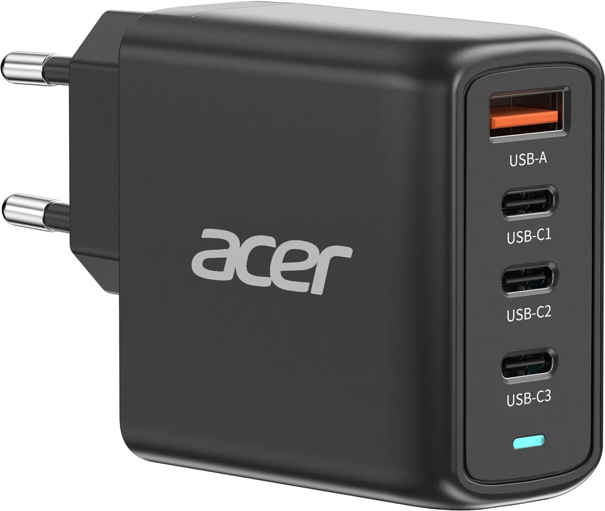 Acer 100W GaN Oplader ZL.ADTCC.00L - 3x USB-C 1x USB-A - 100W - Zwart
