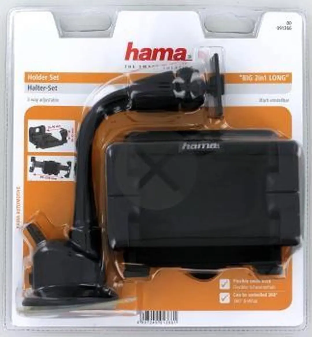Hama Universele Houder 360° Lange Hals 6-17cm - Zwart