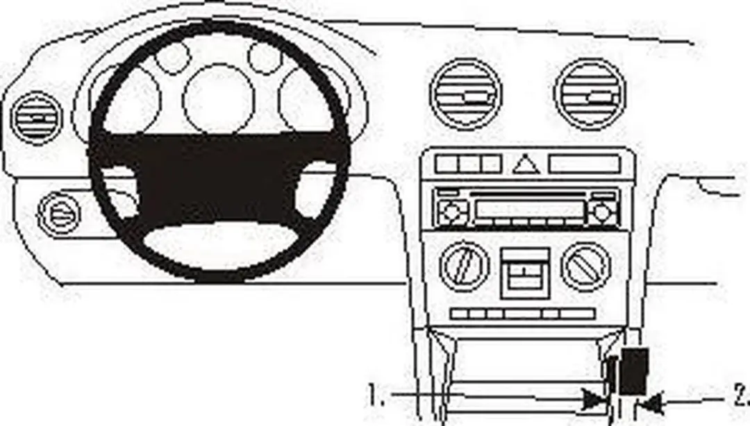 Brodit ProClip Houder Audi A3/S3 2003-2012 - Zwart