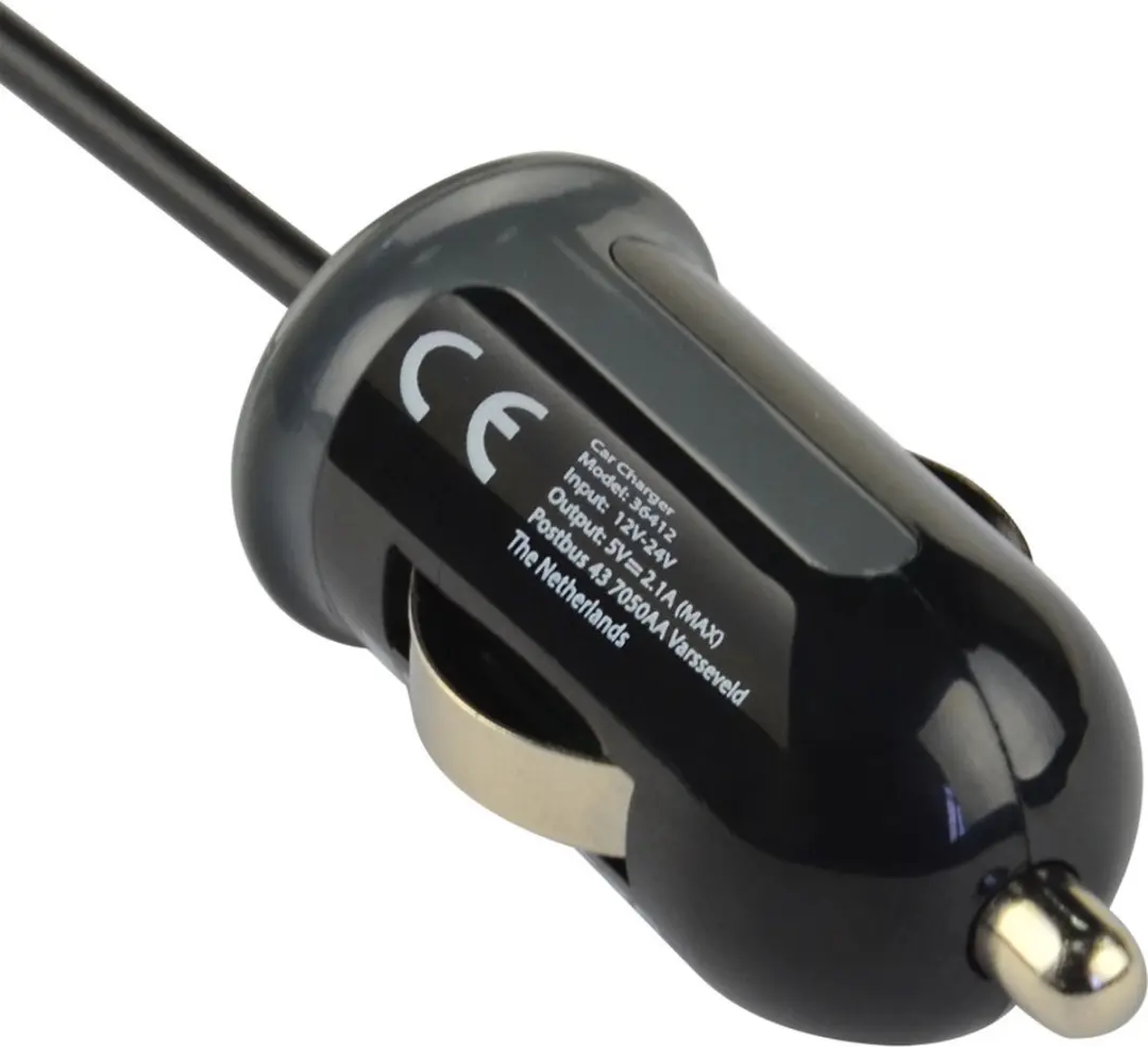 Mobiparts MP-36412 Car Charger Micro USB 2.1A - Zwart