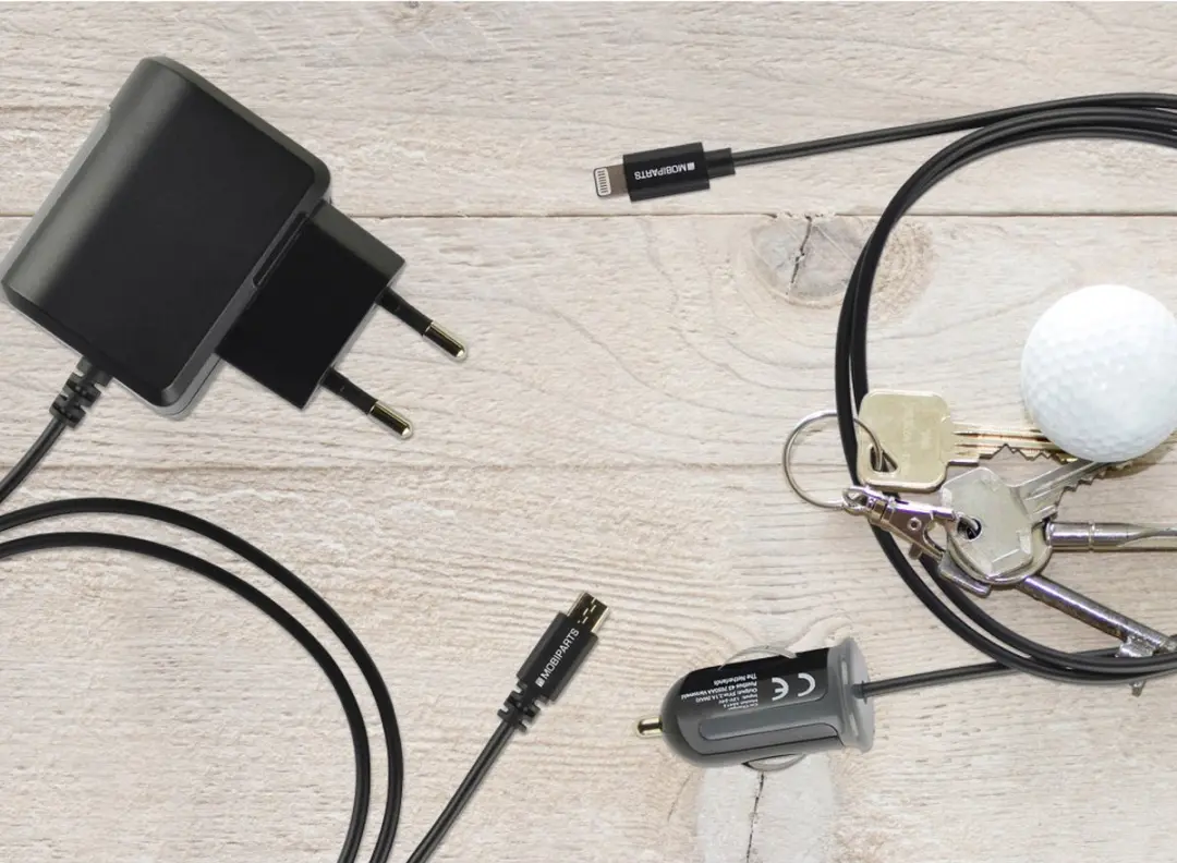 Mobiparts MP-36412 Car Charger Micro USB 2.1A - Zwart