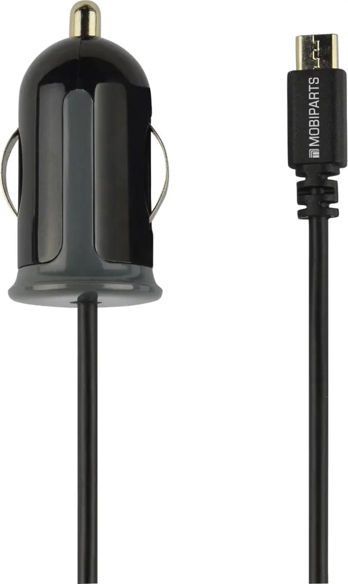 Mobiparts MP-36412 Car Charger Micro USB 2.1A - Zwart - afbeelding 6 van 6