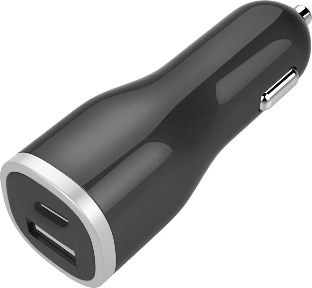 Mobiparts MP-98664 Car Charger - USB-A & USB-C 12W - Zwart