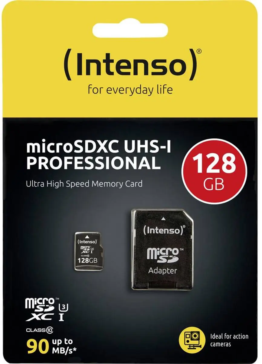 Intenso Micro SD Kaart 128GB UHS-I U3 V30 - Class 10