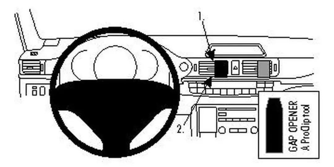 Brodit ProClip Lexus CT200 11- Center Mount - Zwart
